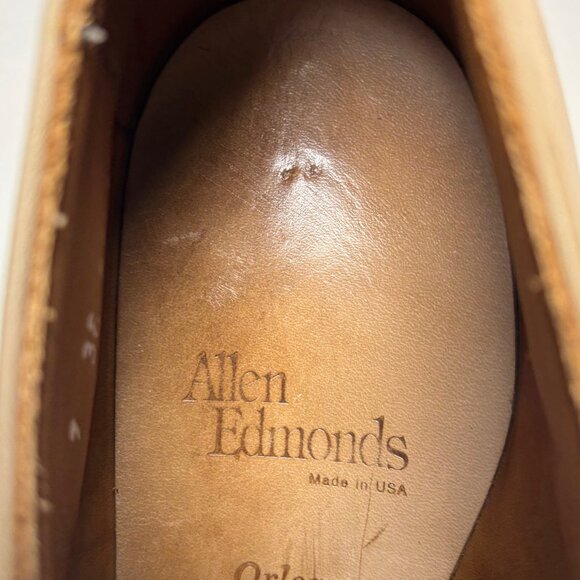 Vintage Allen Edmonds Orlean Tan SuedeBuck Oxfords Vibram Sole size 9 3E main image 4